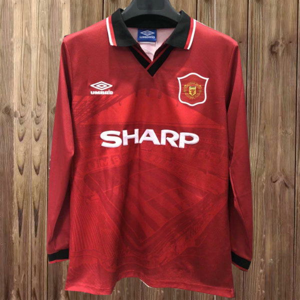 prima maglia manchester united manica lunga 1994-1996 rosso uomo