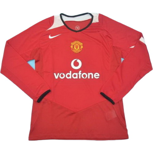 prima maglia manchester united manica lunga 2006-2007 rosso uomo