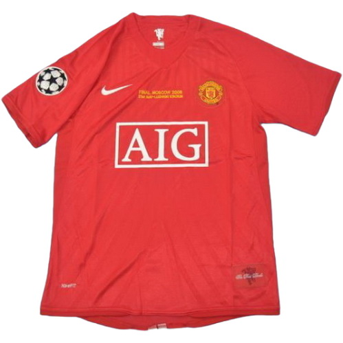 prima maglia manchester united ucl 2008 rosso uomo