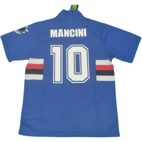 prima maglia mancini 10 sampdoria 1990-1991 blu uomo