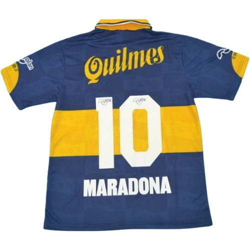 prima maglia maradona 10 boca juniors 1995 blu uomo