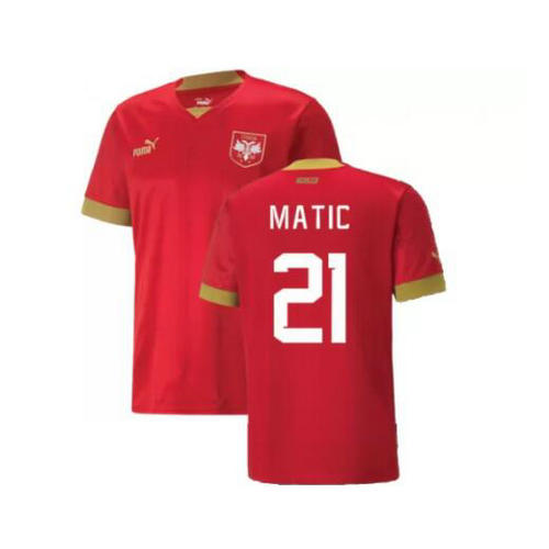 prima maglia matic 21 serbia 2022 uomo