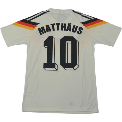 prima maglia matthaus 10 germania 1990 bianco uomo