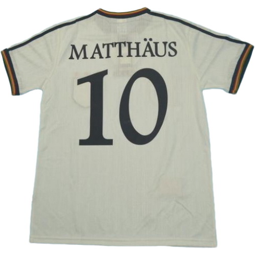 prima maglia matthaus 10 germania 1996 bianco uomo