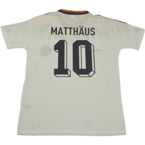 prima maglia matthaus 10 germania copa mundial 1994 bianco uomo