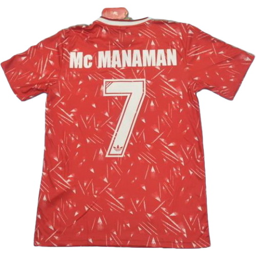 prima maglia mc manaman 7 liverpool 1989-1990 rosso uomo