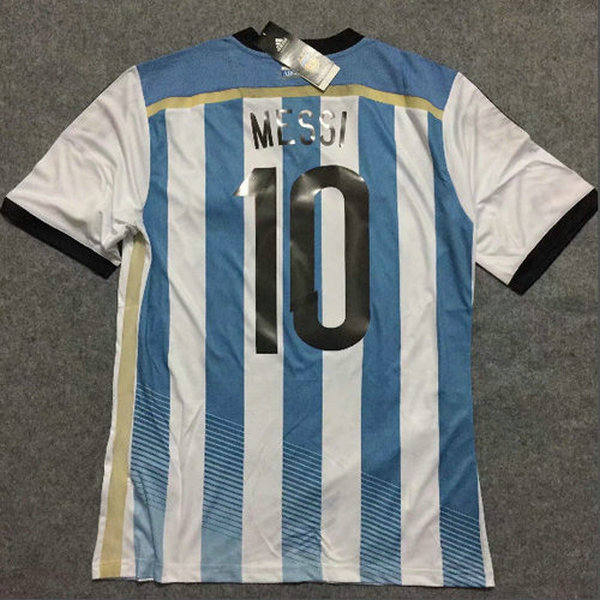 prima maglia messi 10 argentina 2014 bianco uomo