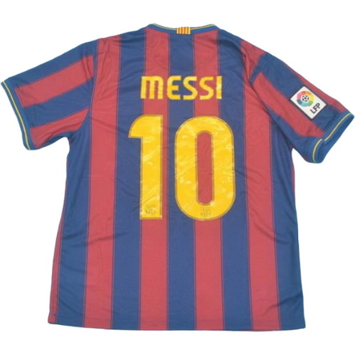 prima maglia messi 10 barcellona 2009-2010 rosso blu uomo