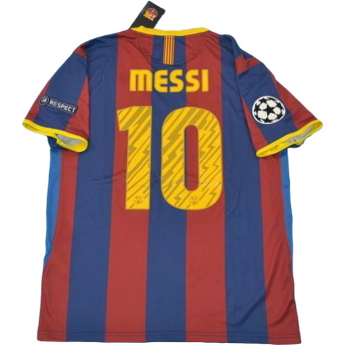 prima maglia messi 10 barcellona ucl 2010-2011 rosso blu uomo