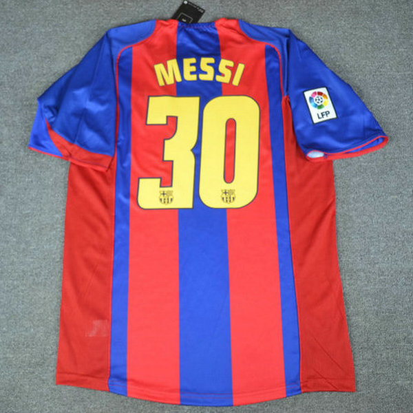 prima maglia messi 30 barcellona 2004-2005 rosso uomo