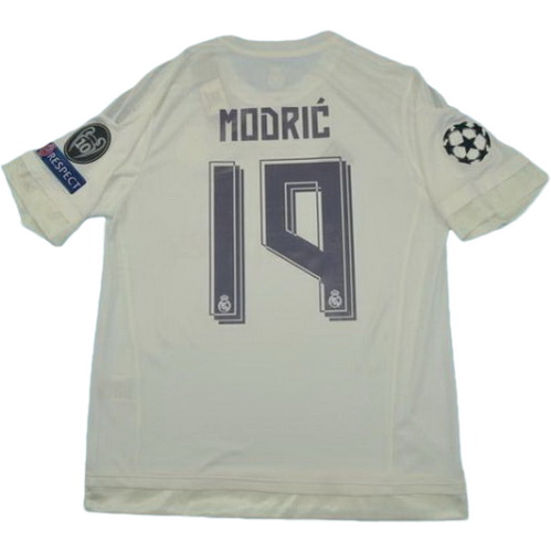 prima maglia modric 19 real madrid 2015-2016 bianco uomo