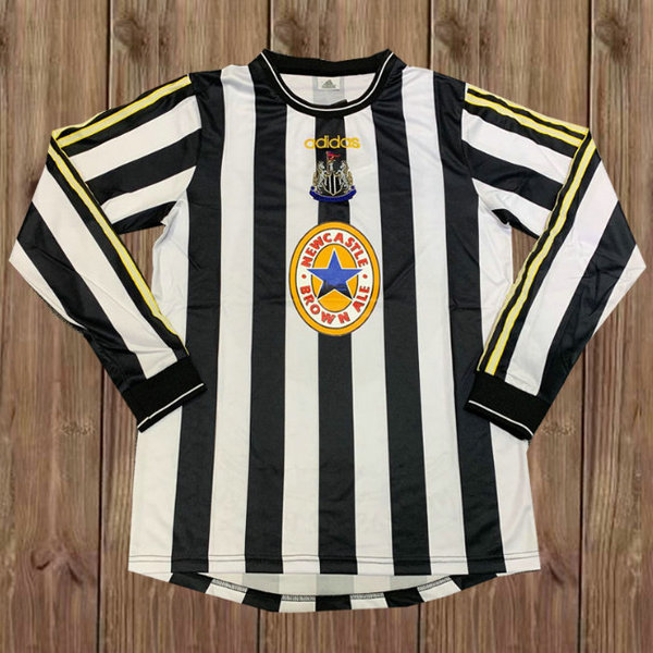 prima maglia newcastle united manica lunga 1997-1999 bianco uomo