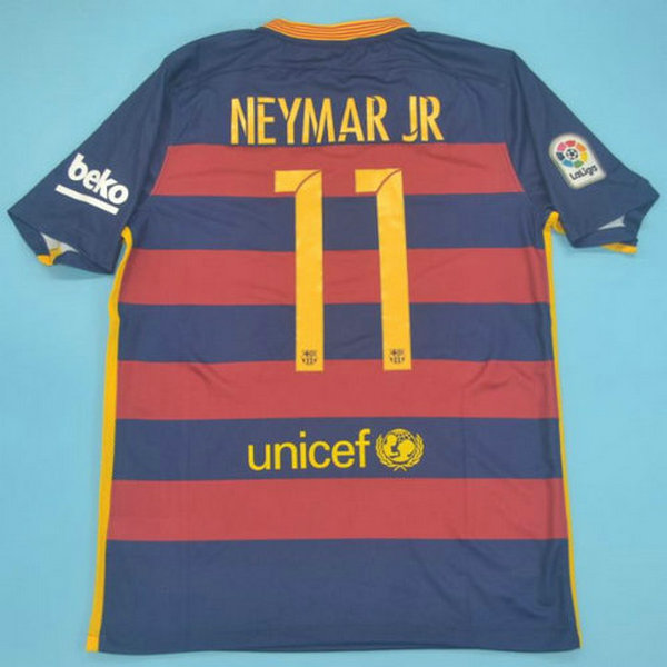 prima maglia neymar 11 barcellona 2015-2016 rosso uomo