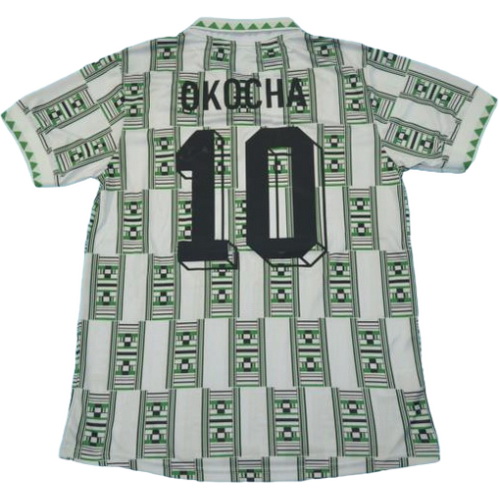 prima maglia okocha 10 nigeria 1994-1995 verde uomo