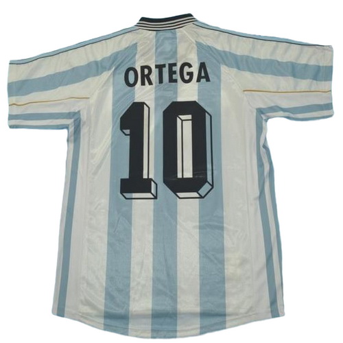 prima maglia ortega 10 argentina copa mundial 1998 blu bianco uomo