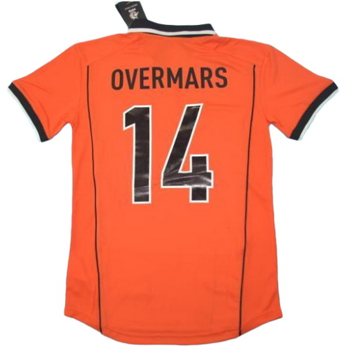 prima maglia overmars 14 olanda 1998 arancione uomo