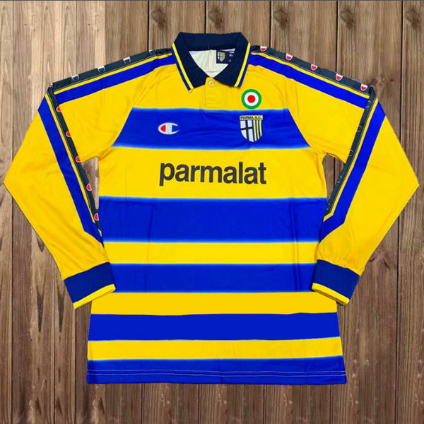 prima maglia parma manica lunga 1999-2000 giallo uomo