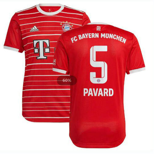 prima maglia pavard 5 bayern munchen 2022-2023 uomo