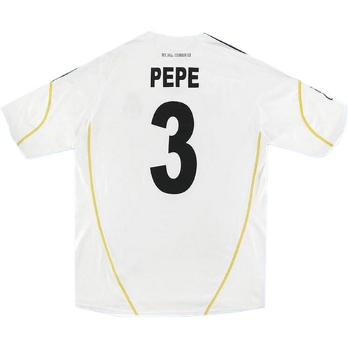 prima maglia pepe 3 real madrid 2009-2010 bianco uomo