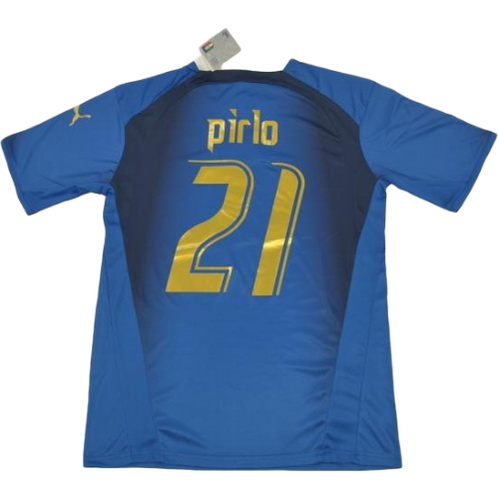 prima maglia pirlo 21 italia copa mundial 2006 blu uomo