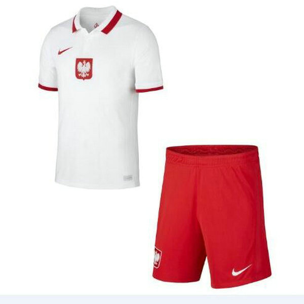 prima maglia polonia 2021 2022 bianco bambino