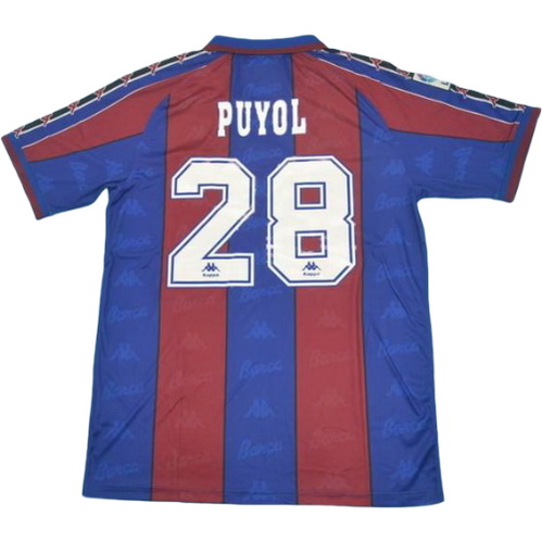 prima maglia puyol 28 barcellona 1996-1997 rosso blu uomo