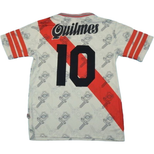 prima maglia quilmes 10 river plate 1996 bianco uomo