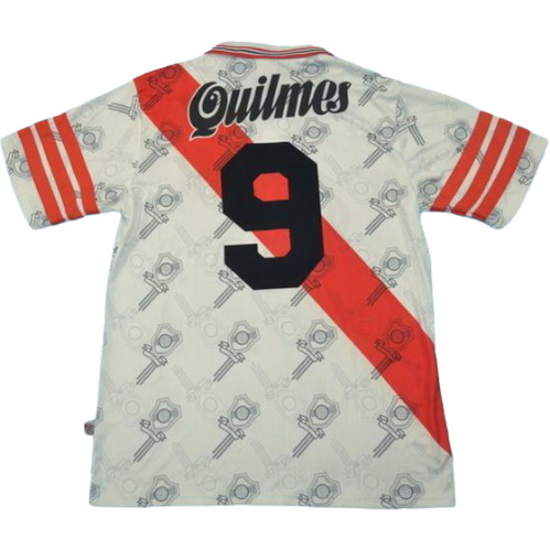 prima maglia quilmes 9 river plate 1996 bianco uomo