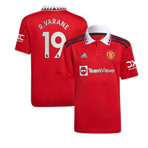 prima maglia r. varane 19 manchester united 2022-2023 uomo