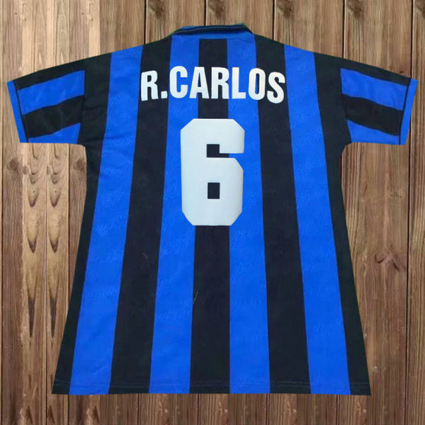 prima maglia r.carlos 6 inter 1995-1996 blu uomo