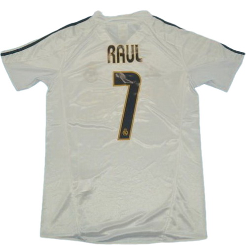 prima maglia raul 7 real madrid 2003-2004 bianco uomo