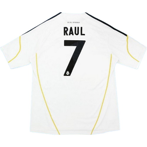 prima maglia raul 7 real madrid 2009-2010 bianco uomo