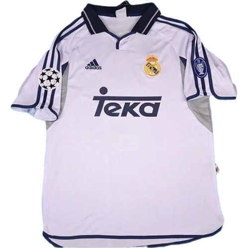 prima maglia real madrid 2001-2002 bianco uomo