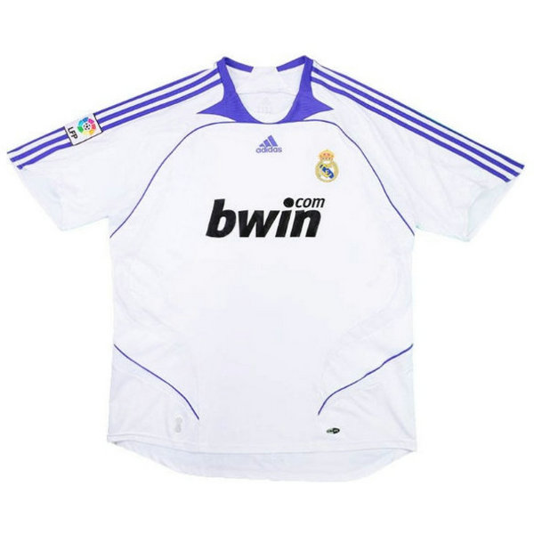 prima maglia real madrid 2007-2008 bianco uomo