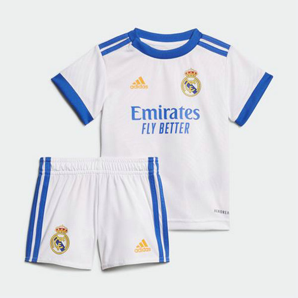 prima maglia real madrid 2021 2022 bianco bambino