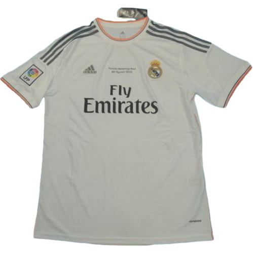 prima maglia real madrid lfp 2013-2014 bianco uomo