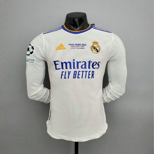 prima maglia real madrid maniche lunghe 2021-2022 uomo