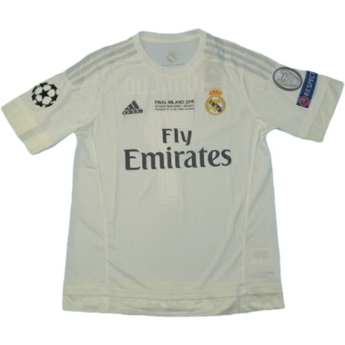 prima maglia real madrid ucl 2015-2016 bianco uomo