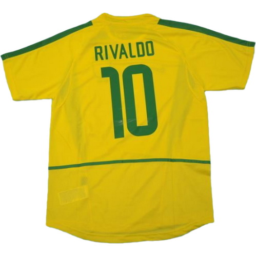 prima maglia rivaldo 10 brasile copa mundial 2002 giallo uomo