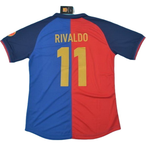 prima maglia rivaldo 11 barcellona 1999-2000 rosso blu uomo