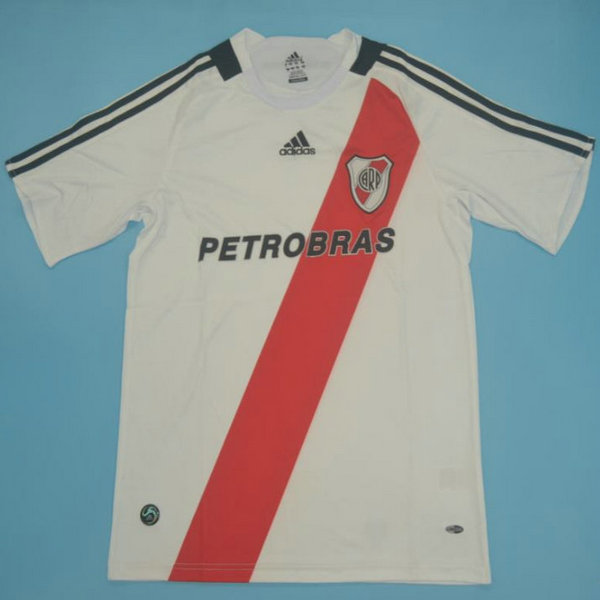 prima maglia river plate 2008-2009 bianco uomo