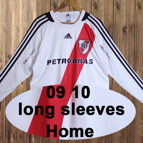 prima maglia river plate maniche lunghe 2009-2010 uomo