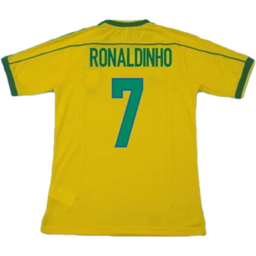 prima maglia ronaldinho 7 brasile copa mundial 1998 giallo uomo