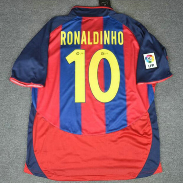 prima maglia ronaldinho 9 barcellona 2003-2004 rosso uomo