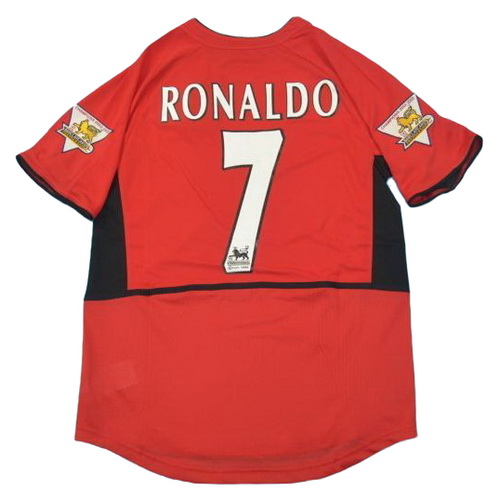 prima maglia ronaldo 7 manchester united 2002-2004 rosso uomo