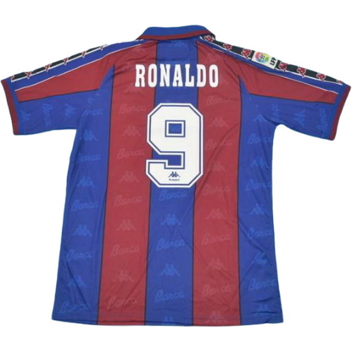 prima maglia ronaldo 9 barcellona 1996-1997 rosso blu uomo