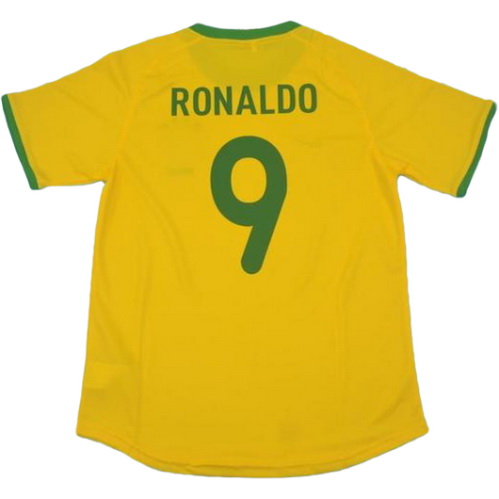 prima maglia ronaldo 9 brasile 2000 giallo uomo