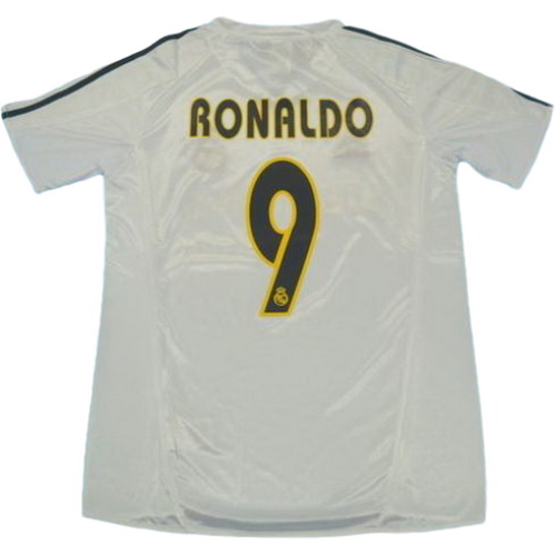 prima maglia ronaldo 9 real madrid 2003-2004 bianco uomo