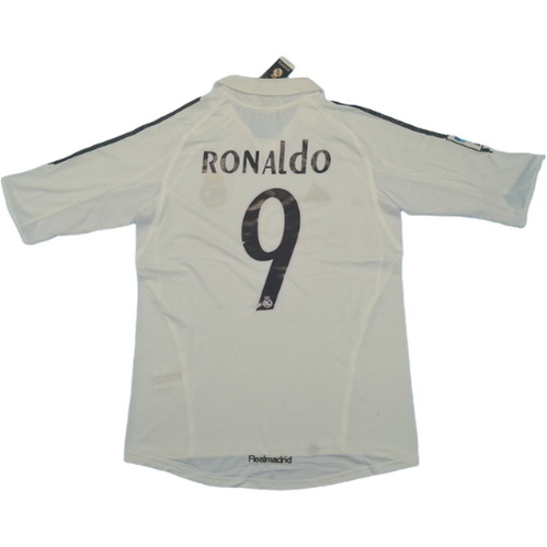 prima maglia ronaldo 9 real madrid 2005-2006 bianco uomo