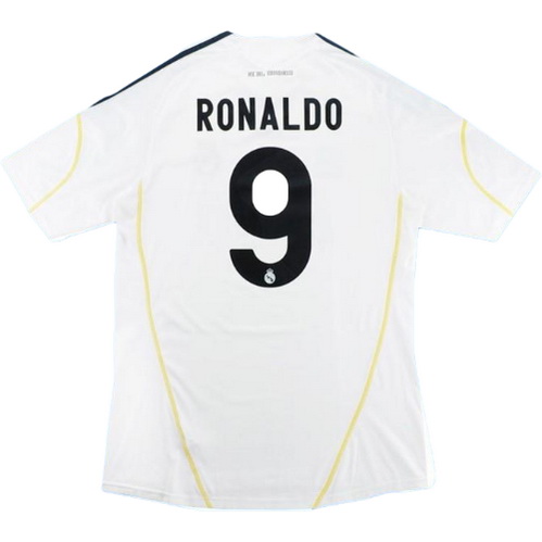 prima maglia ronaldo 9 real madrid 2009-2010 bianco uomo